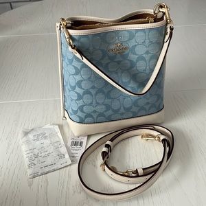 Coach Light Denim Mollie Bucket Bag